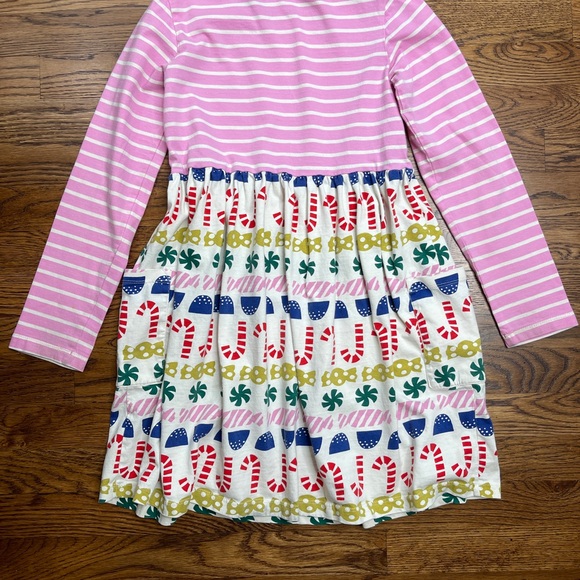 Hanna Andersson Girls Christmas Holiday Long Sleeve Striped Mixie PlayDress 10 - Picture 9 of 16